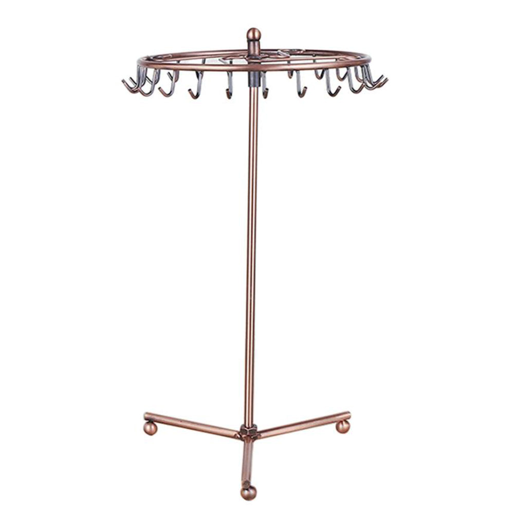 Jewelry Rotating Display Rack Holder Organizer Necklace Stand 23 Hooks Bronze
