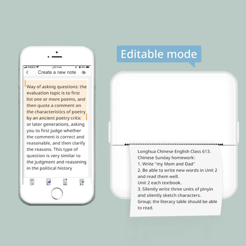 Mini Wireless Bluetooth Thermal Printer Photo Inkless Sticker Printer Pink