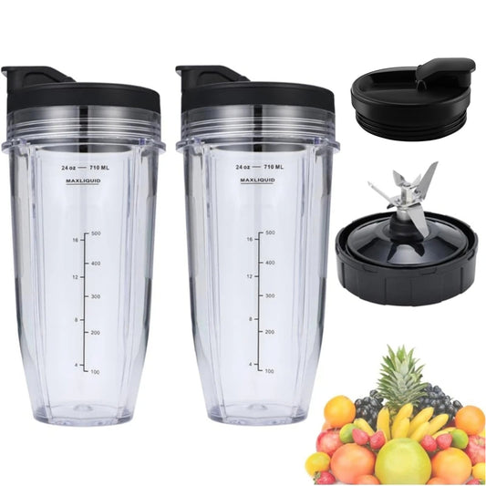 Blender Replacement Accessories 7 Fin Extractor Blade Cup Lid for Nutri Ninja