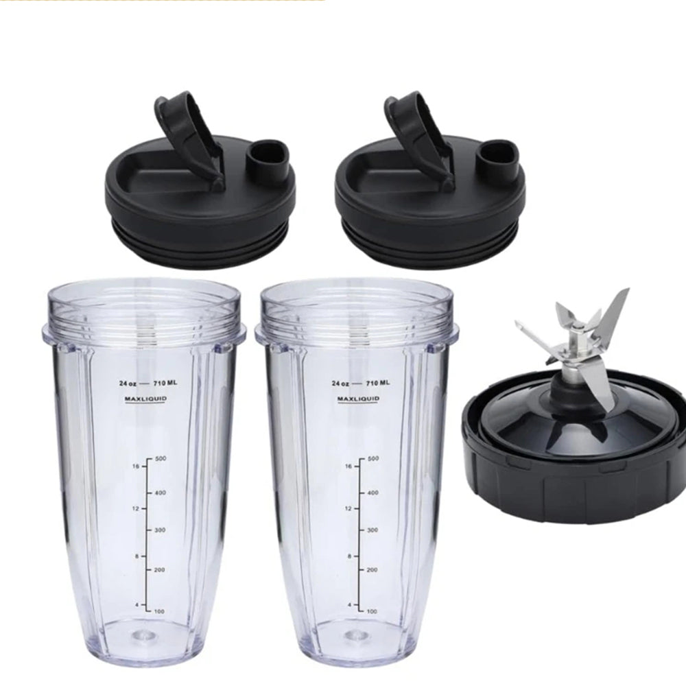 Blender Replacement Accessories 7 Fin Extractor Blade Cup Lid for Nutri Ninja