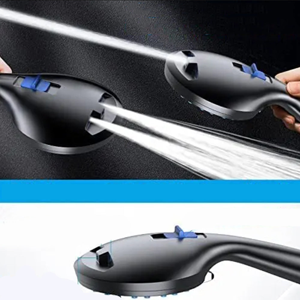 High Pressure 5 Mode Handheld Shower Head with Anti Clog Nozzle 1.5m Hose Black