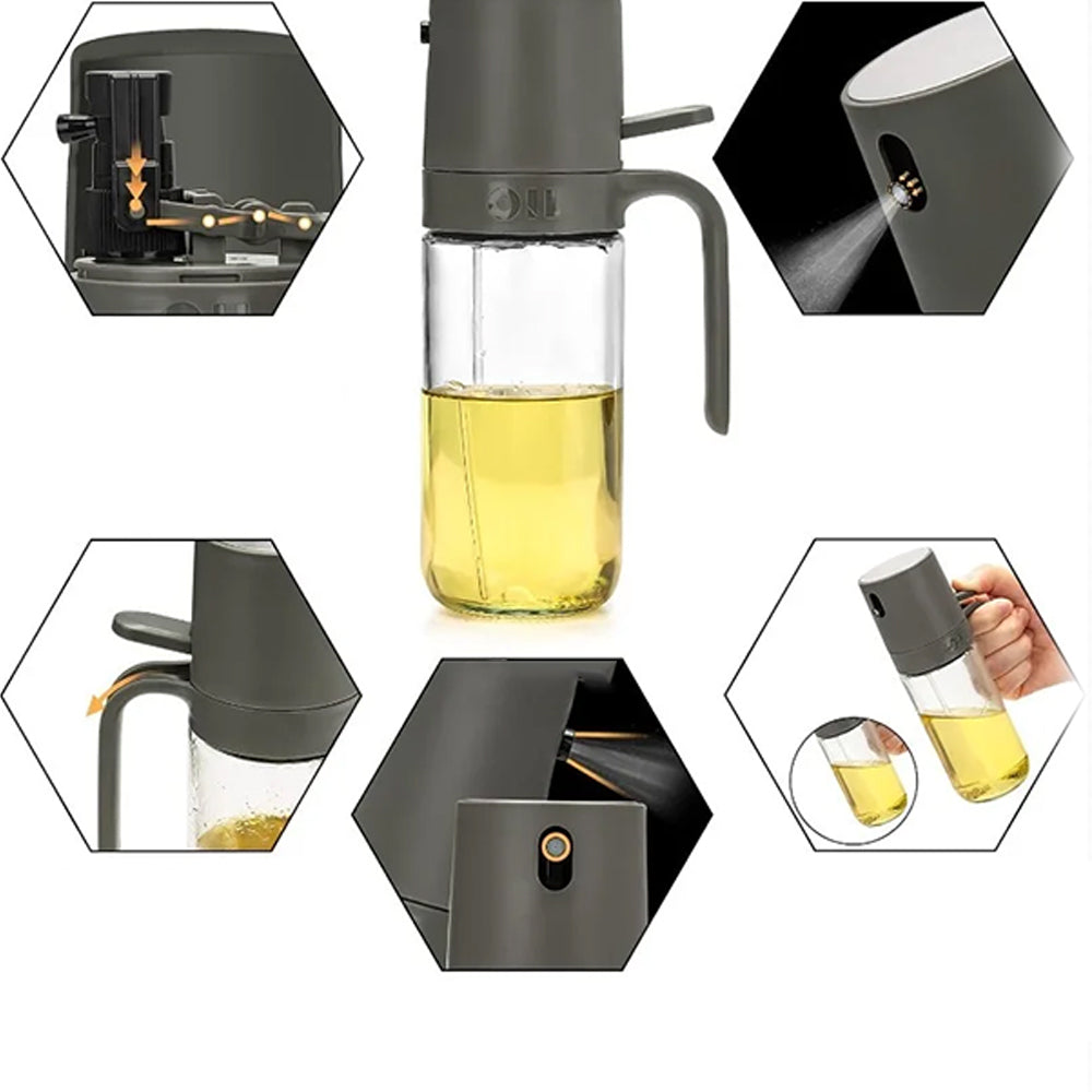 2Pcs Olive Oil Sprayer Dispenser Cooking Baking BBQ Oil Spray Bottle for Kitchen