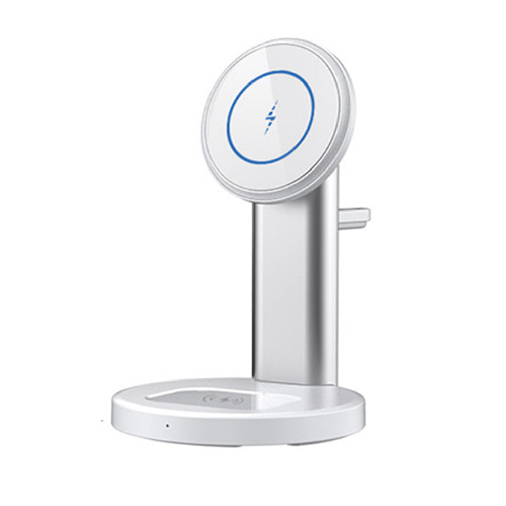 3-in-1 Wireless MagSafe Charger Station Magnetic Charging Stand White