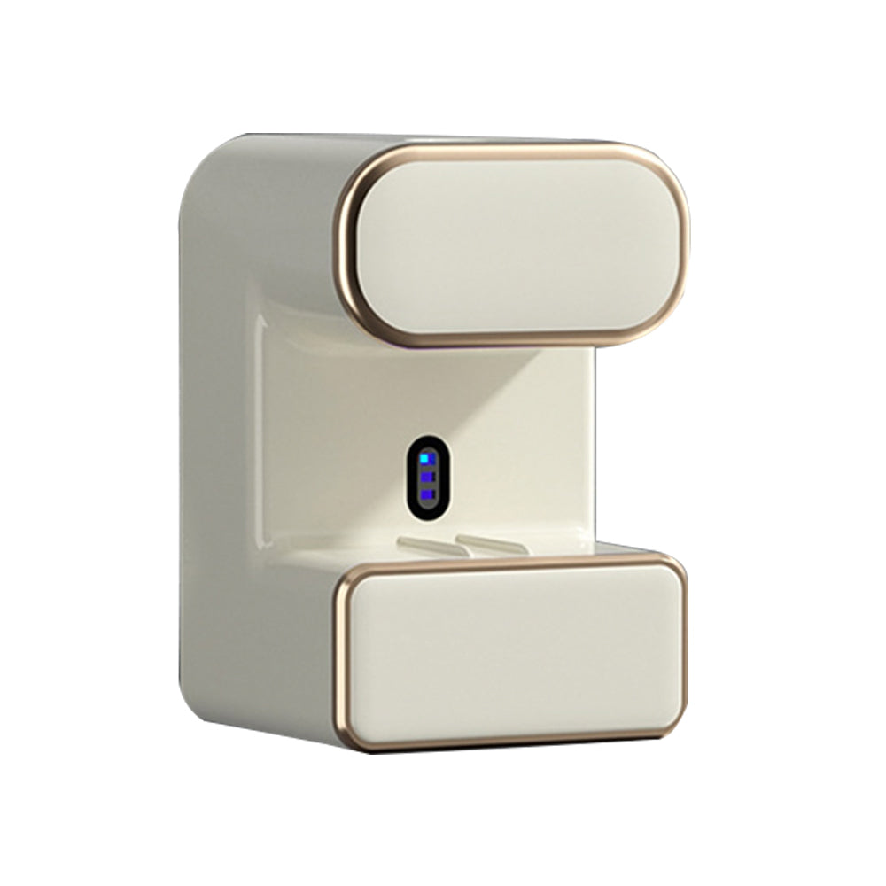 Electric Automatic Toothpaste Dispenser Wall-Mounted Toothbrush Sterilizer Beige