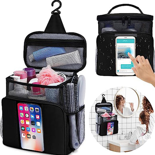Mesh Shower Caddy Bag Portable Hanging Bathroom Tote Bag with Hook for Travel