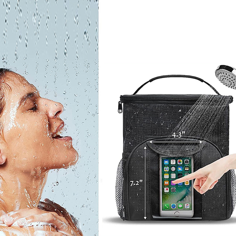 Mesh Shower Caddy Bag Portable Hanging Bathroom Tote Bag with Hook for Travel