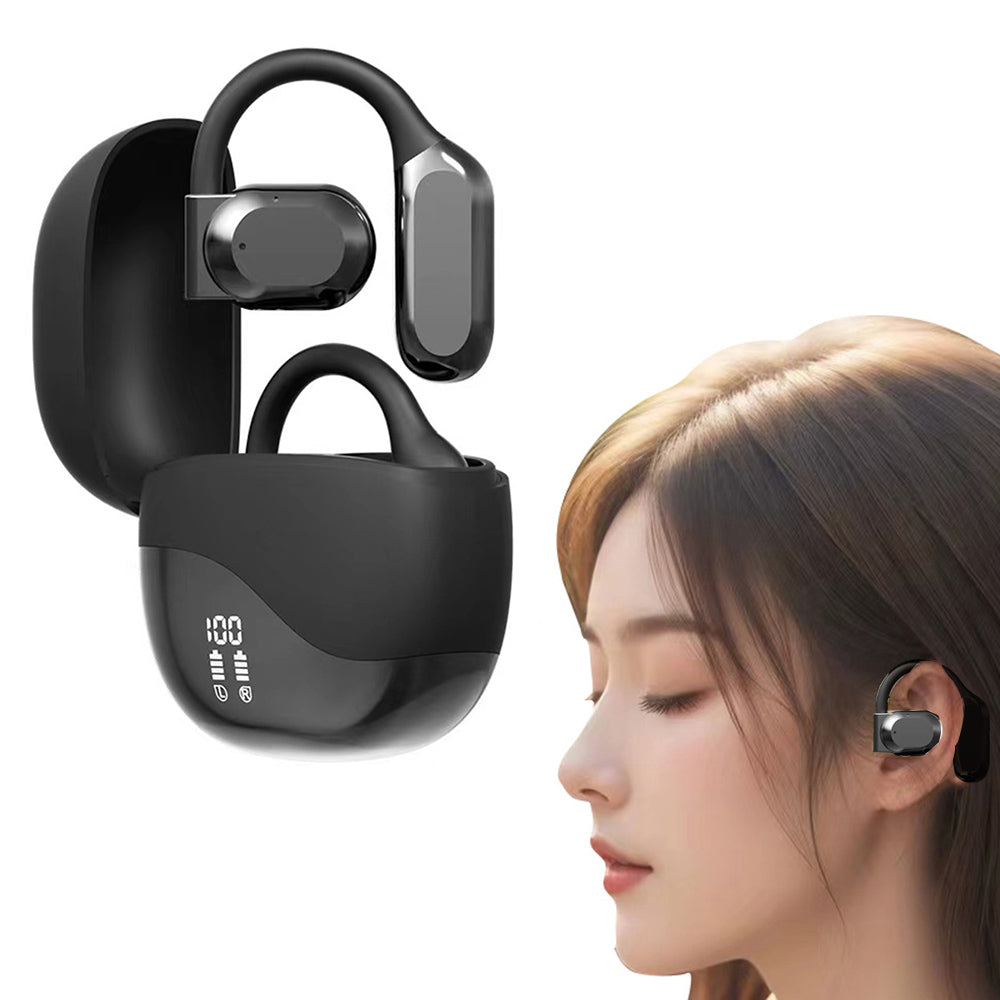 Wireless Bone conduction Headphones Bluetooth Open Ear Sport Earphone Black