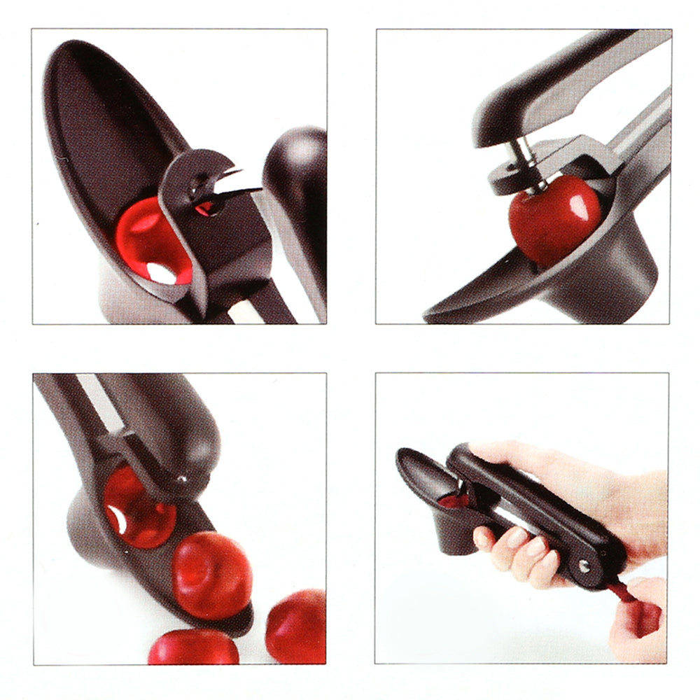 Cherry Pitter Remover Kitchen Tools Clamp Seed Core Pit Olive Stone Corer Black