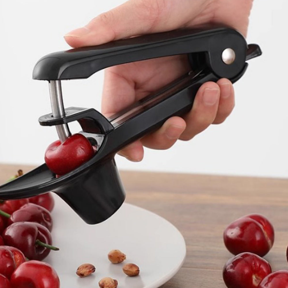 Cherry Pitter Remover Kitchen Tools Clamp Seed Core Pit Olive Stone Corer Black