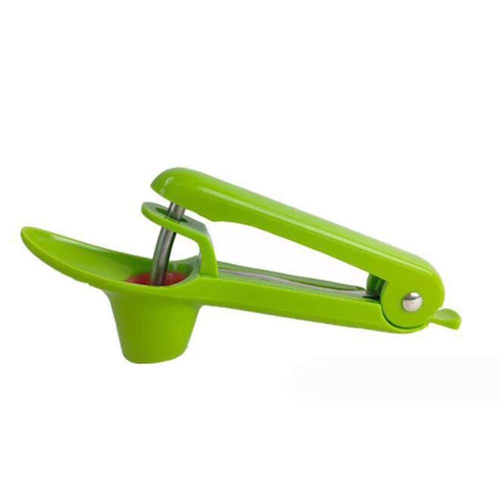 Cherry Pitter Remover Kitchen Tools Clamp Seed Core Pit Olive Stone Corer Green