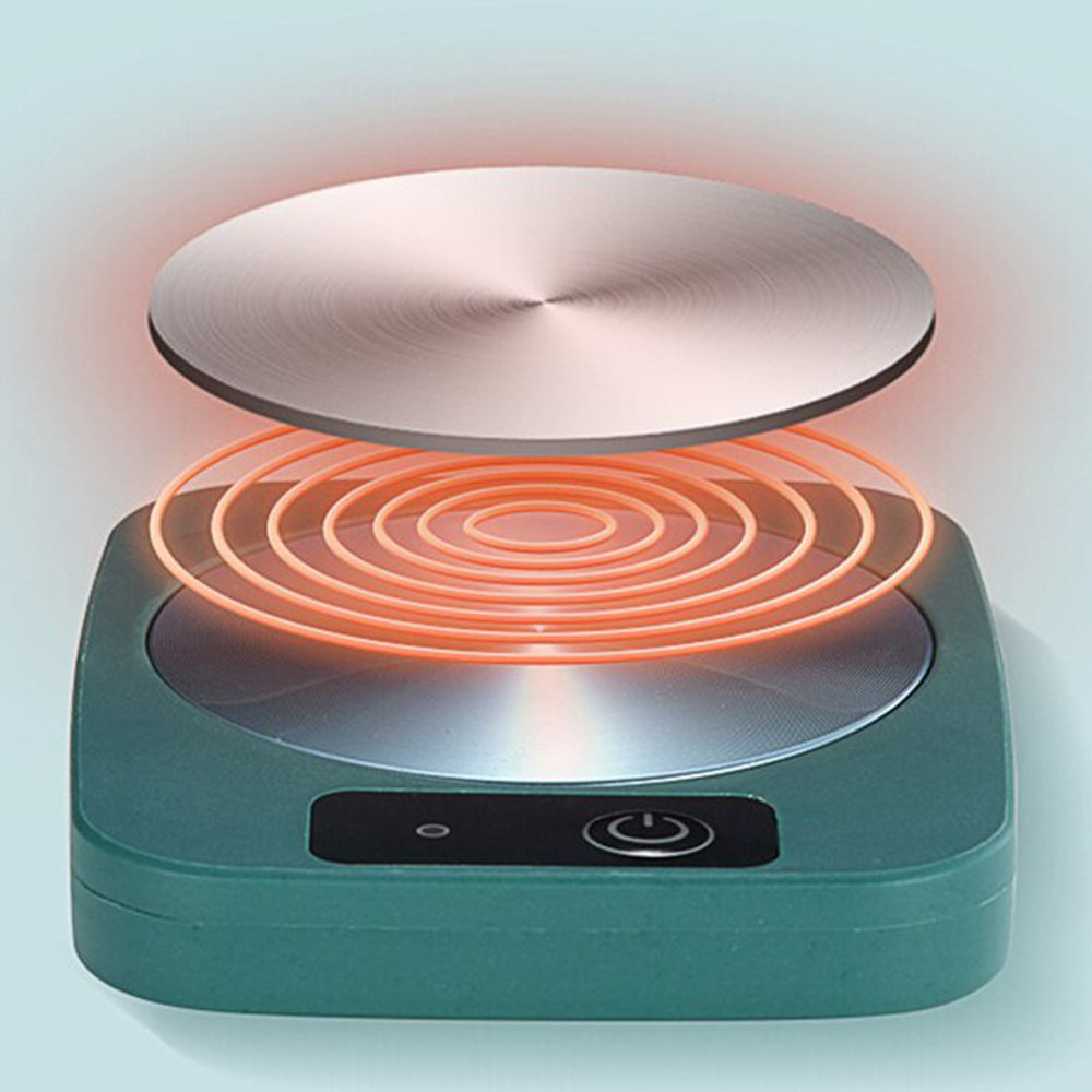 Electric Coffee Mug Warmer Lightweight Milk Heating Plate Cup Heater Pad Green