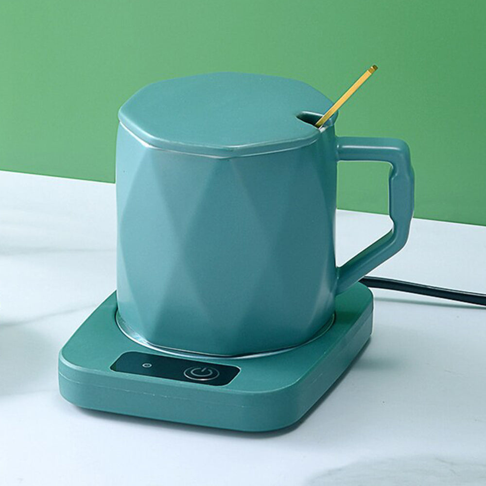 Electric Coffee Mug Warmer Lightweight Milk Heating Plate Cup Heater Pad Green