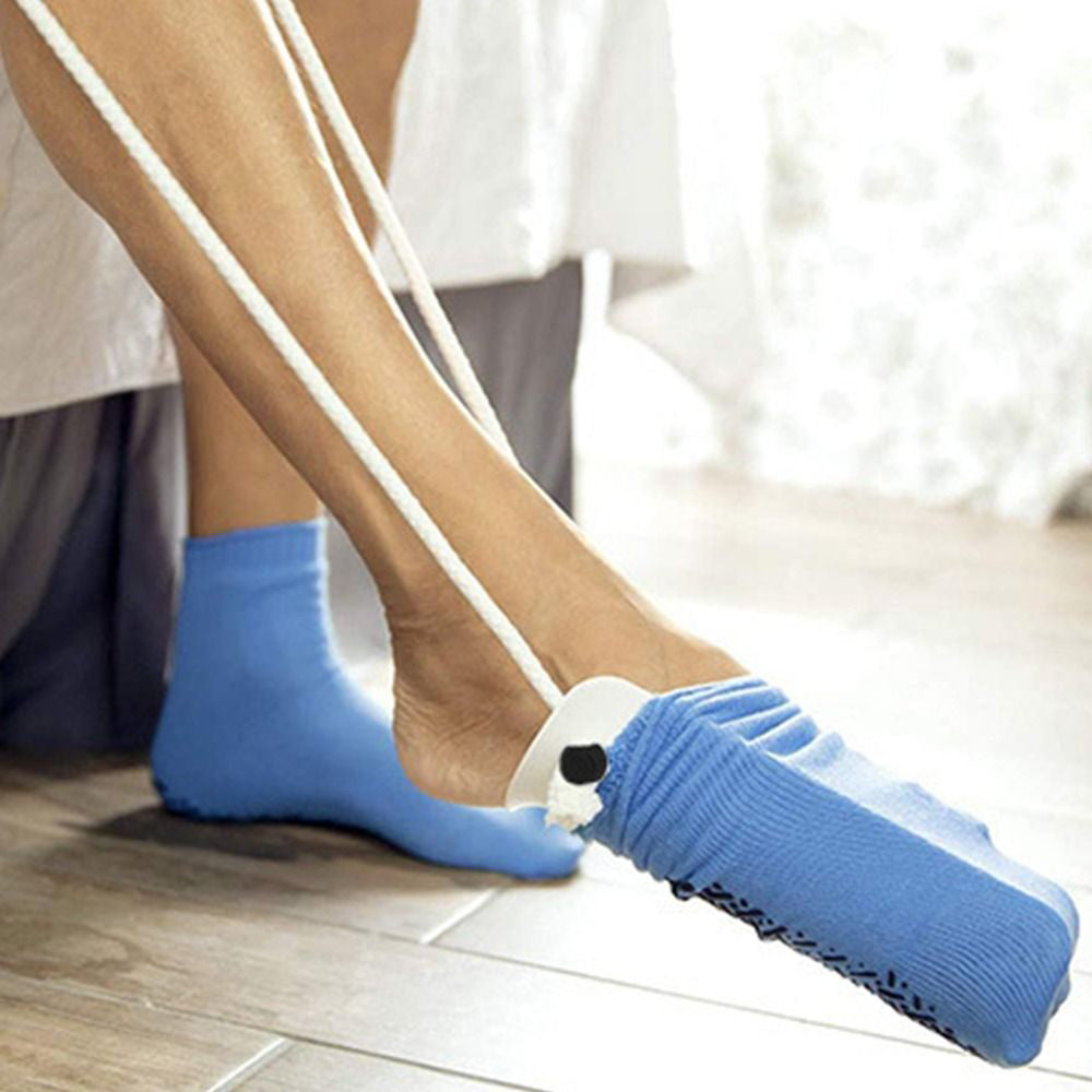 2Pcs Sock Aid Sock Helper Puller Easy On and Off Stocking Pulling Assists Device