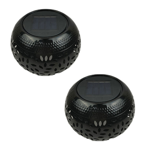 2Pcs Solar Shadow Light Outdoor Light LED Water-Resistant Garden Lamp Black