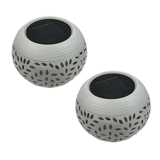 2Pcs Solar Shadow Light Outdoor Light LED Water-Resistant Garden Lamp White