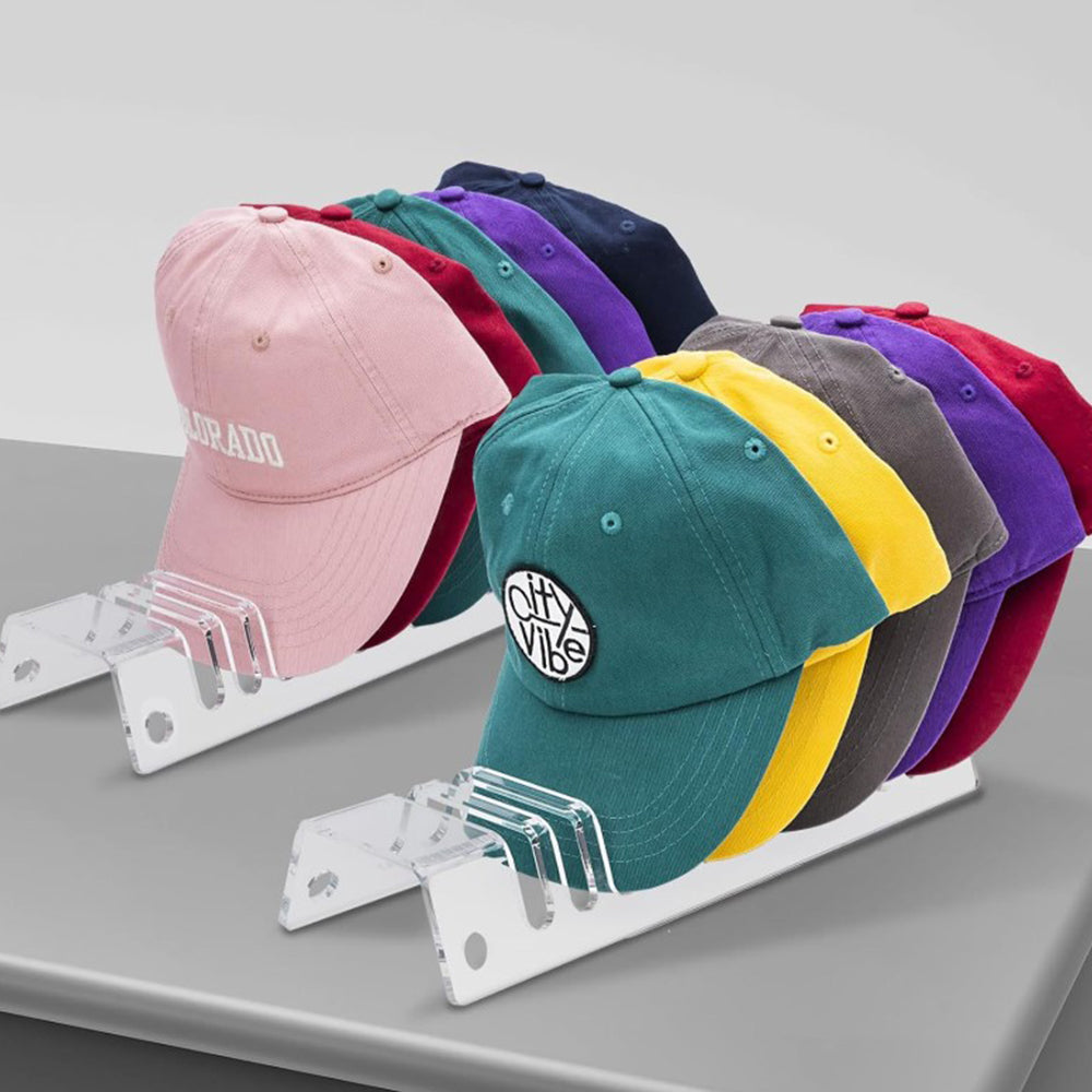 2Pcs Acrylic Baseball Cap Rack Hat Holder Display Stand Closet Organizer Storage