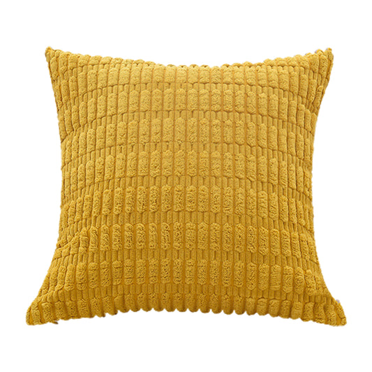 45x45cm Corduroy Solid Throw Pillow Cover Cushion Case Sofa Couch Decor Yellow