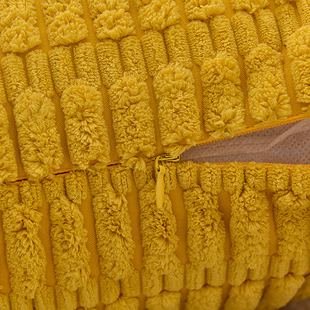 45x45cm Corduroy Solid Throw Pillow Cover Cushion Case Sofa Couch Decor Yellow