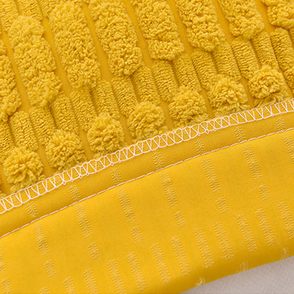 45x45cm Corduroy Solid Throw Pillow Cover Cushion Case Sofa Couch Decor Yellow
