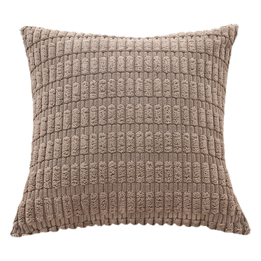 45x45cm Corduroy Throw Pillow Cover Cushion Case Sofa Couch Decor Light Brown