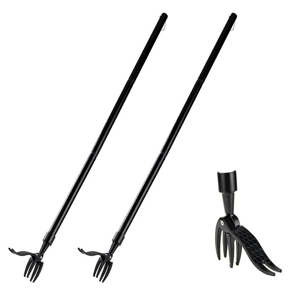 2Pcs Weeder Puller Stand up Weed Tool with Handle Garden Root Remover Killer