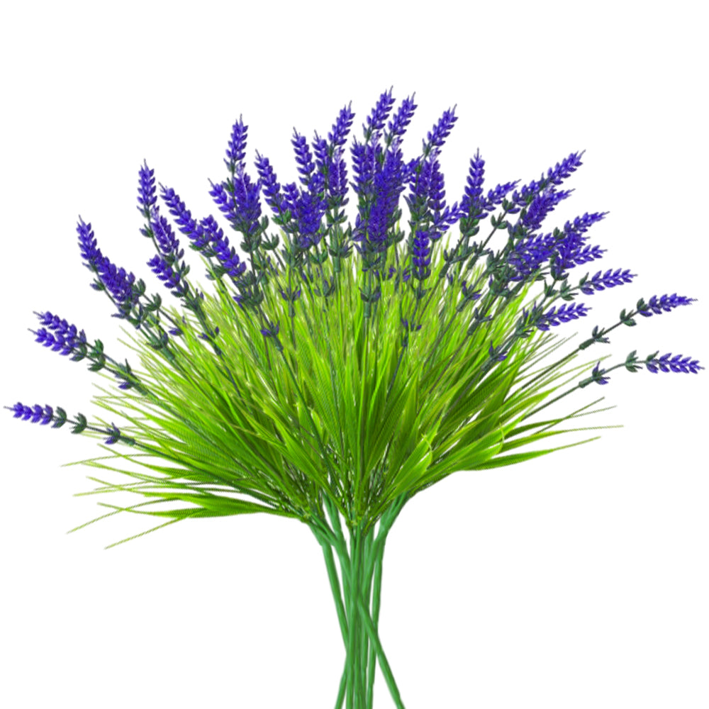 10Pcs Artificial Flower Faux Plastic Fake Plant for Home Garden Wall Decor