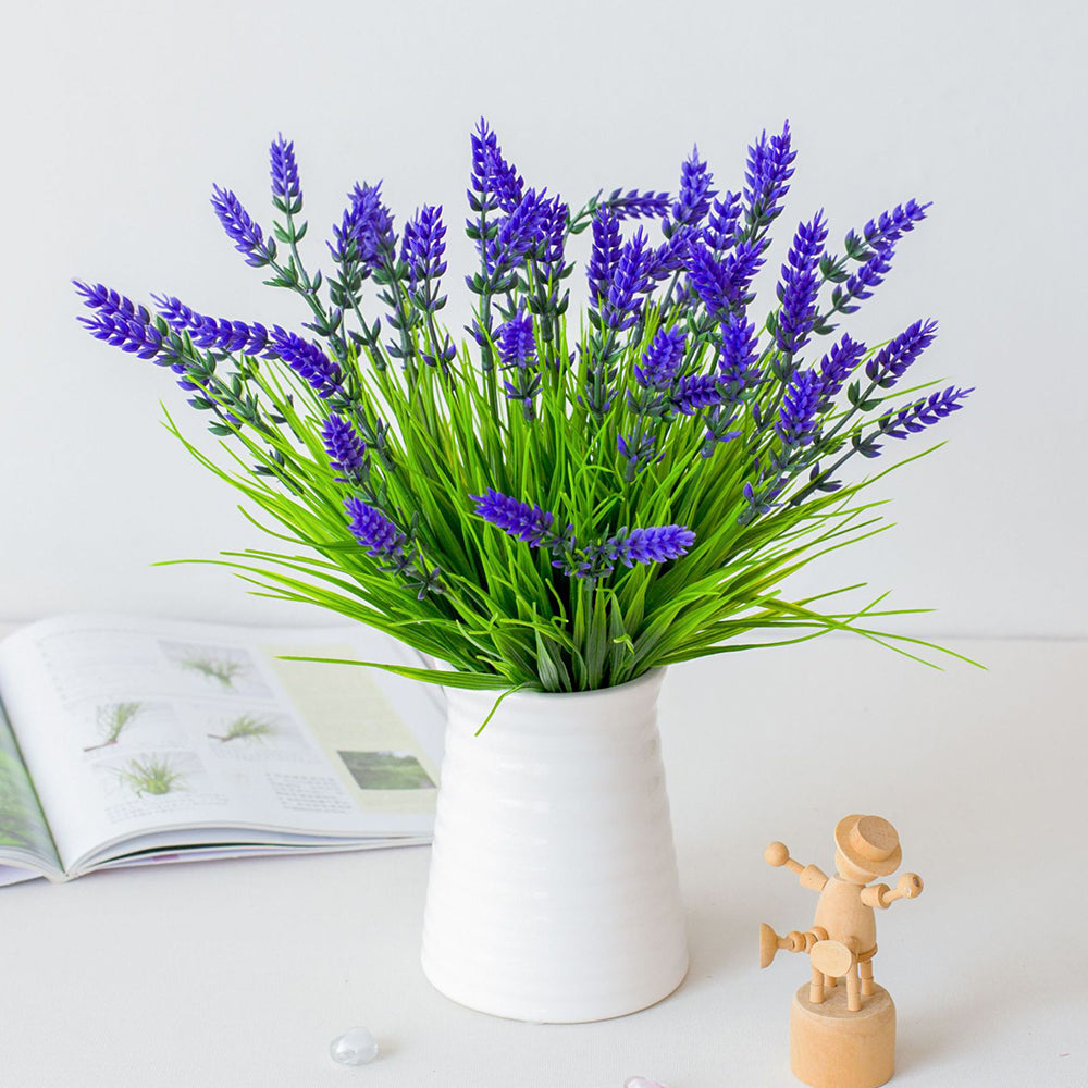 10Pcs Artificial Flower Faux Plastic Fake Plant for Home Garden Wall Decor