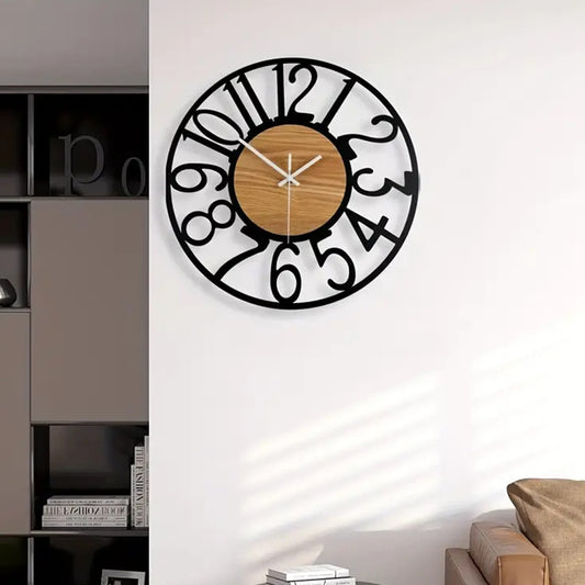 40cm Large Round Modern Wall Clock for Living Room Decor Silent Non-Ticking