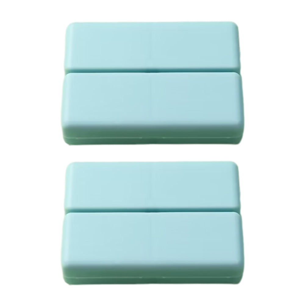 2Pcs Pill Box Medicine Organizer Storage Dispenser Case Tablet Container Blue