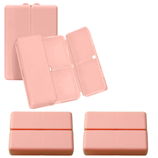 2Pcs Pill Box Medicine Organizer Storage Dispenser Case Tablet Container Pink