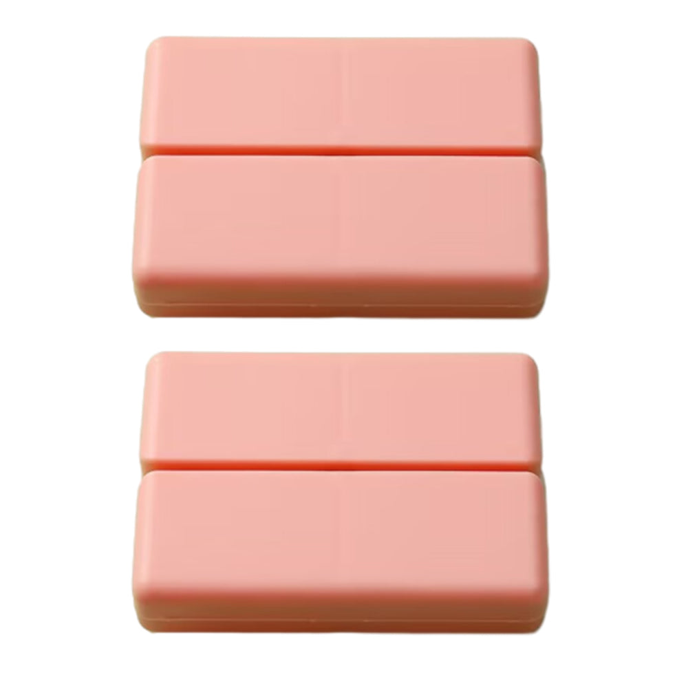 2Pcs Pill Box Medicine Organizer Storage Dispenser Case Tablet Container Pink