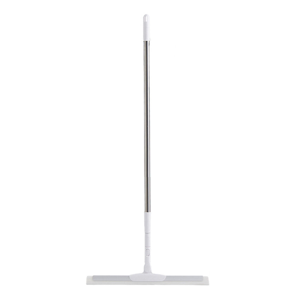 Telescopic Long Handle Floor Squeegee Scrubber Broom for Floor Cleaning White