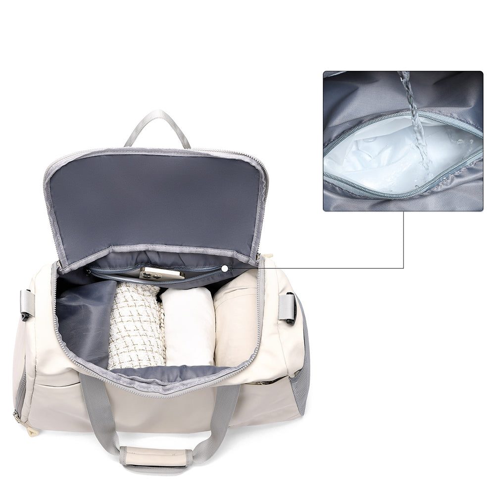 Duffle Bag Taekwondo Travel Duffel Bag Large Capacity Gym Sports Bag Beige