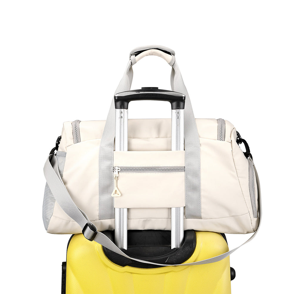 Duffle Bag Taekwondo Travel Duffel Bag Large Capacity Gym Sports Bag Beige