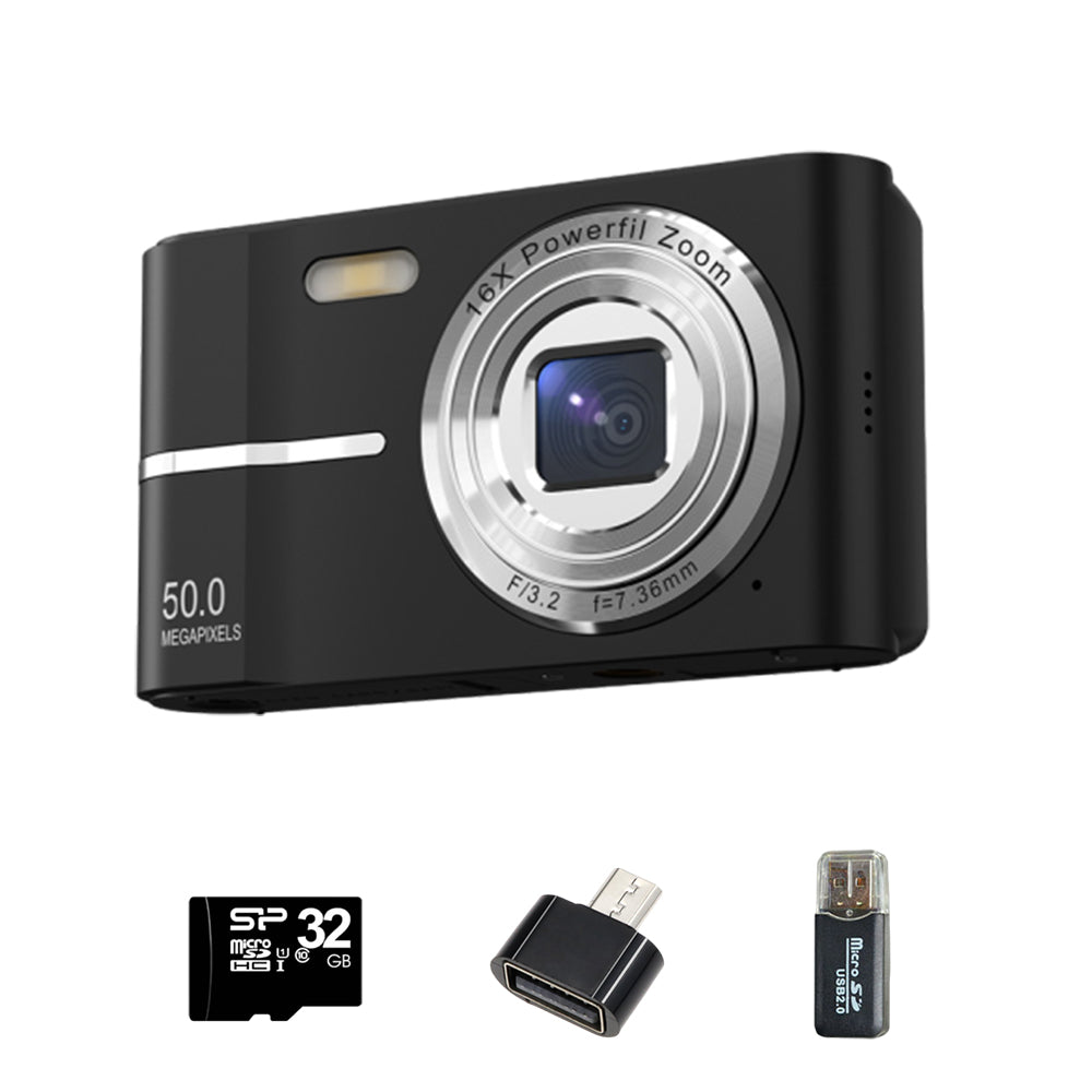 4K Screen Video Compact Camera with 32GB Memory Card