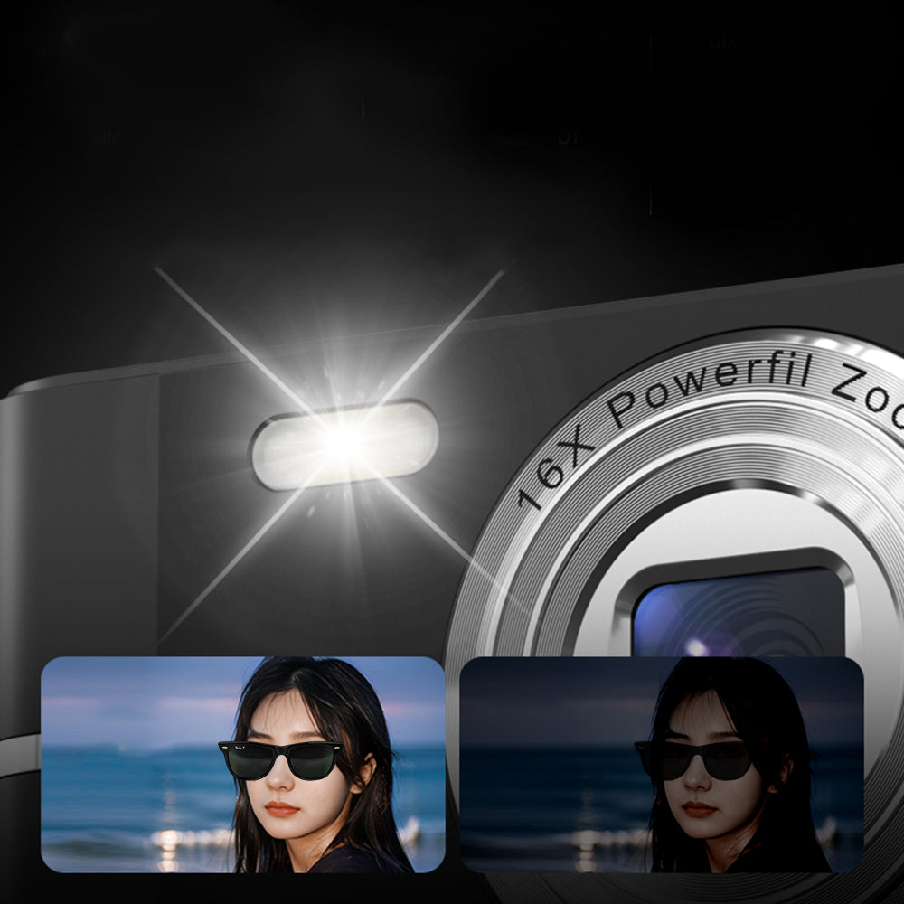 4K Screen Video Compact Camera with 32GB Memory Card