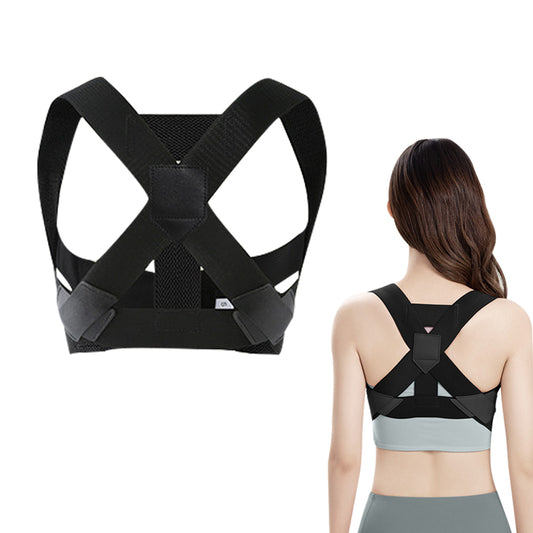 Posture Corrector Clavicle Support Back Straight Shoulders Brace Strap Black L