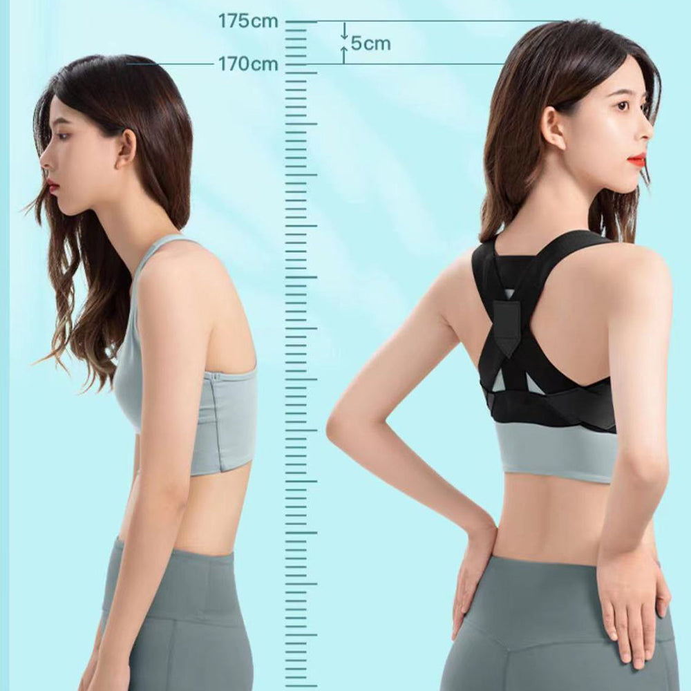 Posture Corrector Clavicle Support Back Straight Shoulders Brace Strap Black S