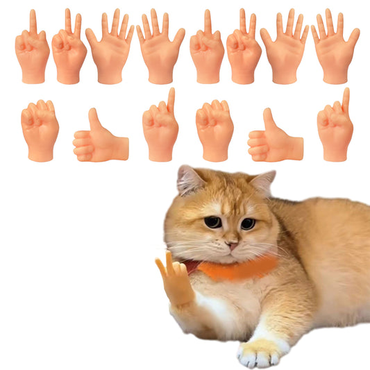 14Pcs Cat Pet Mini Hand Finger Puppet Finger Toy Tiny Finger Hand Palm Toy