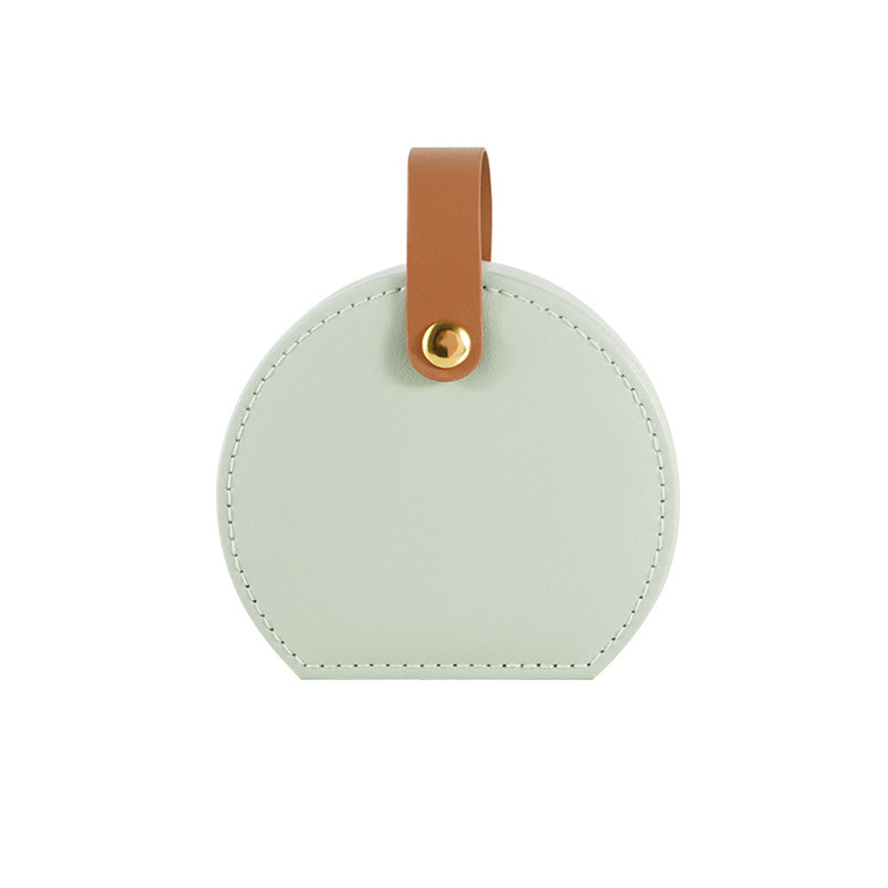 Small Jewelry Box Leather Travel Jewelry Storage Case for Earring Necklace Green