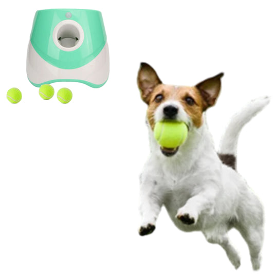 Dog Ball Launcher Thrower Automatic Tennis Fetch Throwing Machine Green