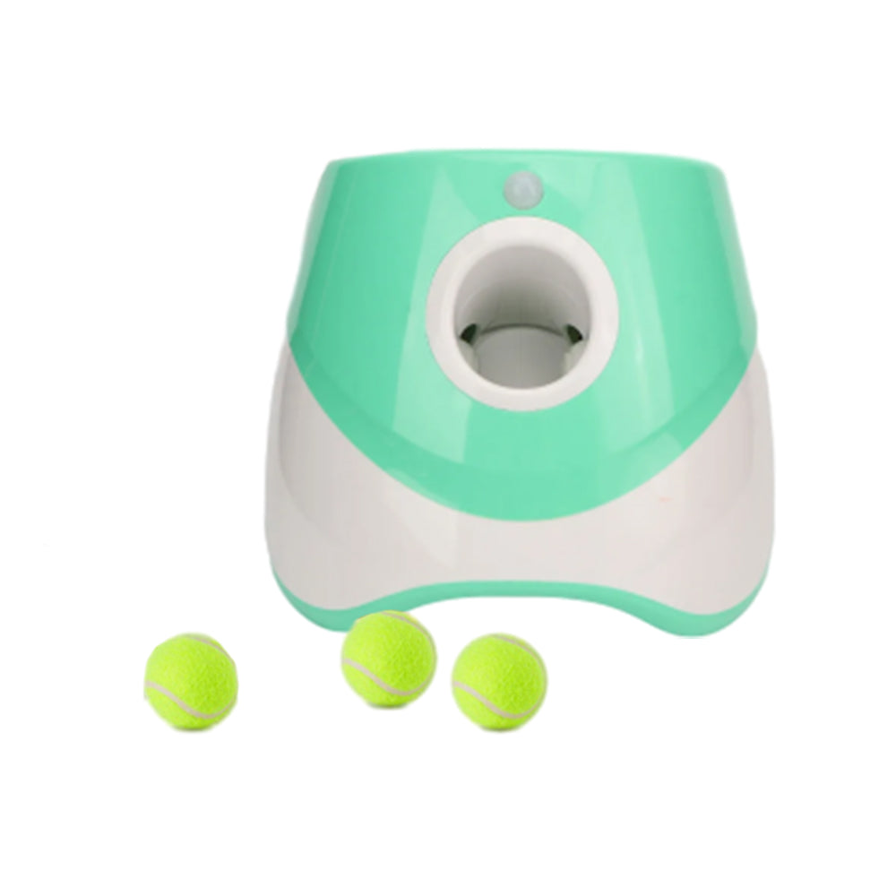 Dog Ball Launcher Thrower Automatic Tennis Fetch Throwing Machine Green