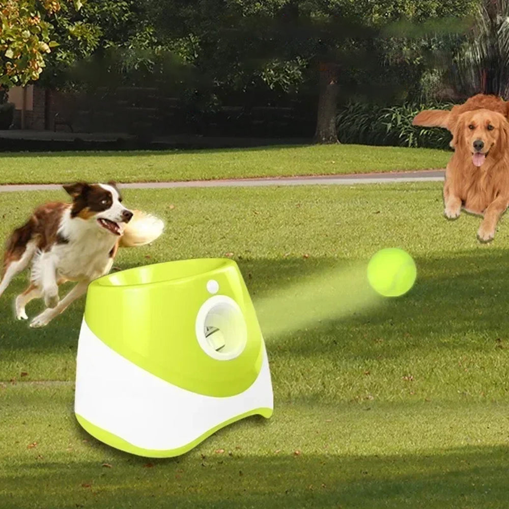 Dog Ball Launcher Thrower Automatic Tennis Fetch Throwing Machine Light Green