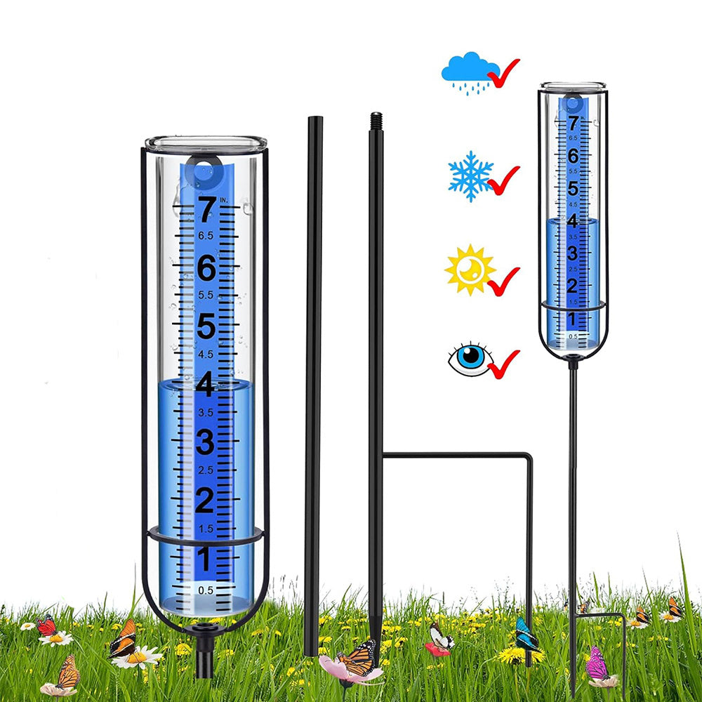 Rain Gauge Freeze Proof Rain Gauge Outdoor Adjustable Height Rain Measuring Tool