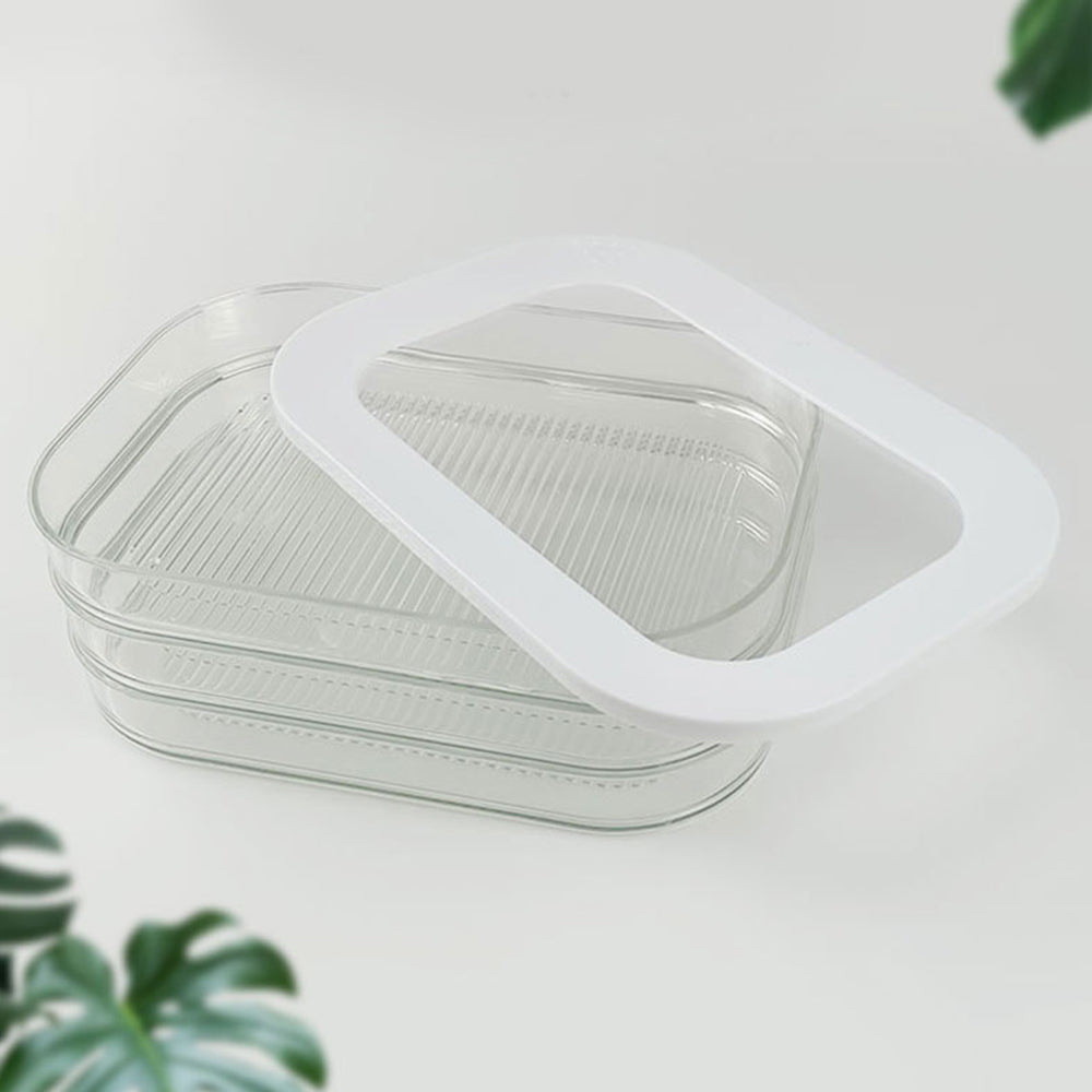 Refrigerator Food Storage Container with Airtight Lid Kitchen Freezer Organiser L