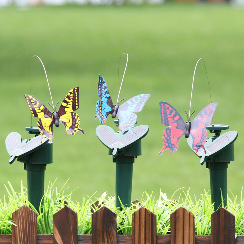 Solar Flying Butterfly Fluttering Garden Decoration for Farmland Courtyard