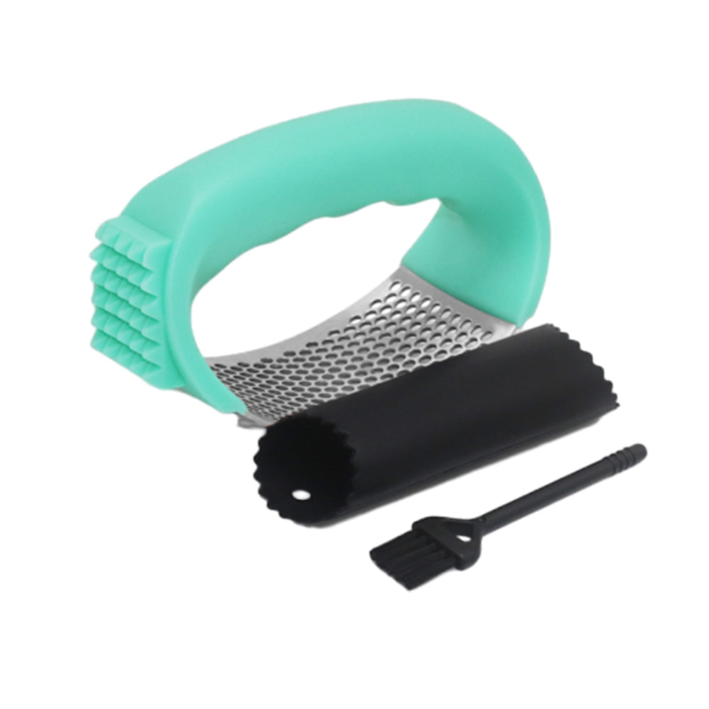 Stainless Steel Garlic Press Crusher Rocker Rocking Mincer Squeezer Green