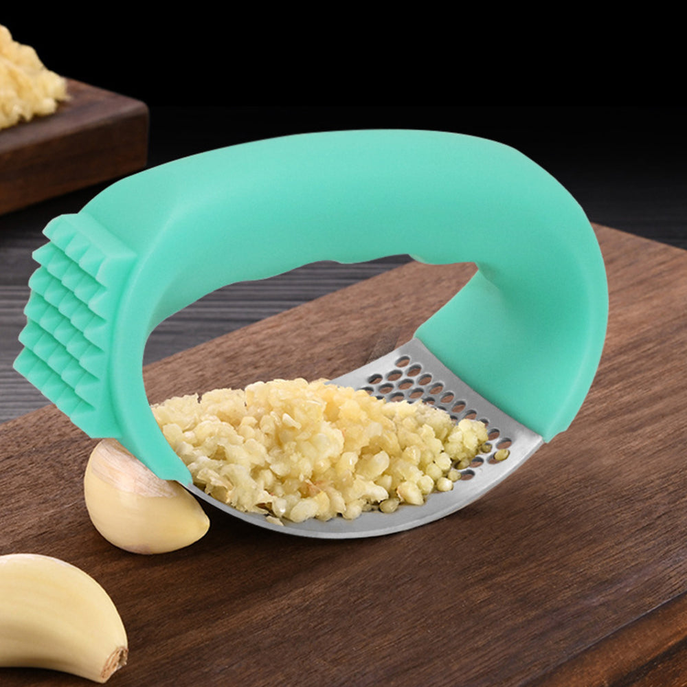 Stainless Steel Garlic Press Crusher Rocker Rocking Mincer Squeezer Green