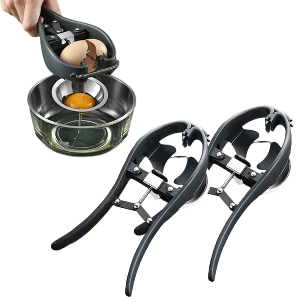 2Pcs Automatic Egg Cracker Stainless Steel Egg Opener Kitchen Eggshell Cutter