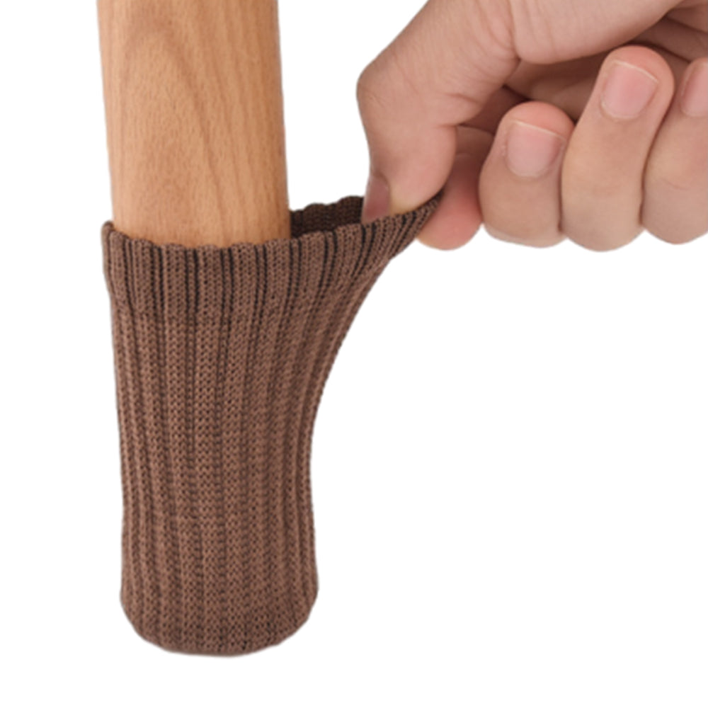12Pcs Knitted Table Chair Leg Socks Sleeve Floor Protector Furniture Feet Cover